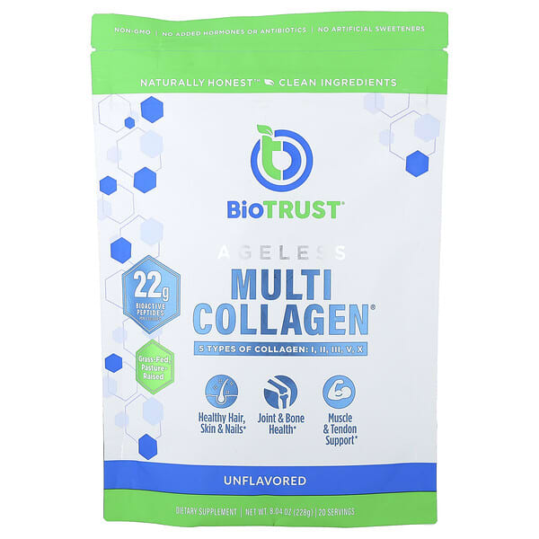 BioTRUST, Ageless Multi-Collagen®, Unflavored, 8.04 oz (228 g)