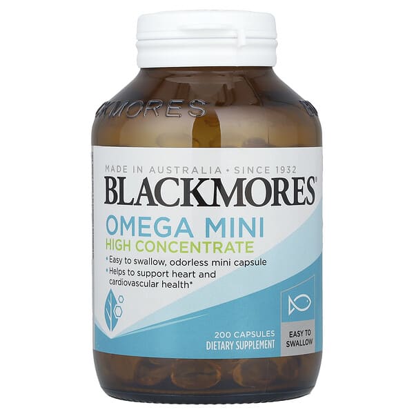 Blackmores, Omega Mini, High Concentrate, 200 Capsules