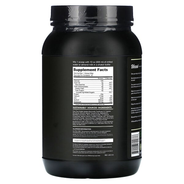 Alternative view of Blessed, Plant Protein, Vanilla Chai, 2.24 lbs. (1,020 g)