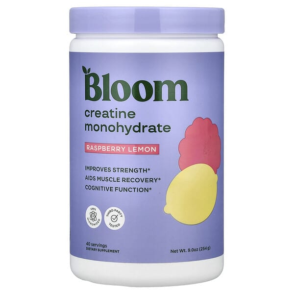Bloom, Creatine Monohydrate, Raspberry Lemon, 9 oz (254 g)