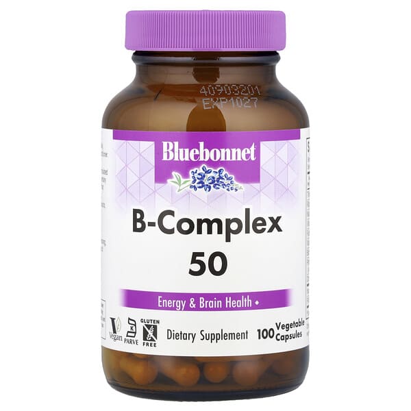 Bluebonnet Nutrition, B-Complex 50, 100 Vegetable Capsules