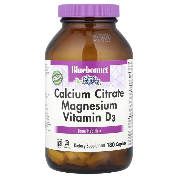 Bluebonnet Nutrition, Calcium Citrate Magnesium Vitamin D3, 180 Caplets