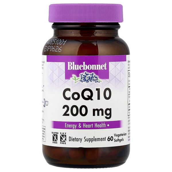 Bluebonnet Nutrition, CoQ10, 200 mg, 60 Vegetarian Softgels