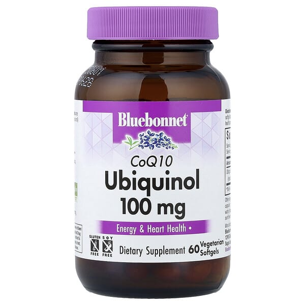 Bluebonnet Nutrition, CoQ10 Ubiquinol, 100 mg, 60 Vegetarian Softgels