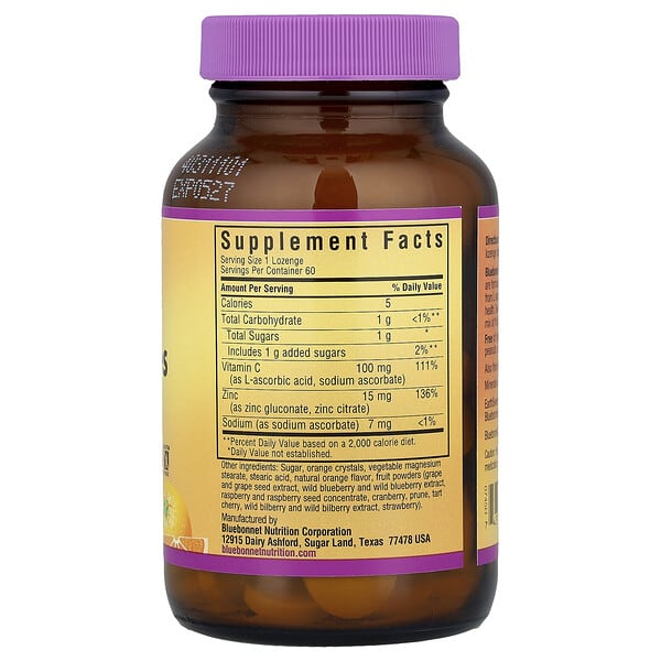 Alternative view of Bluebonnet Nutrition, EarthSweet® Chewables, Zinc Lozenges, Orange, 60 Lozenges