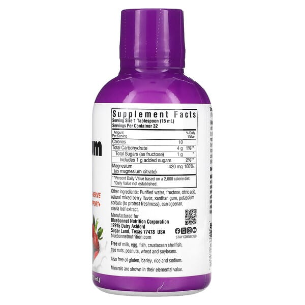 Alternative view of Bluebonnet Nutrition, Liquid Magnesium Citrate, Mixed Berry, 16 fl oz (473 ml)
