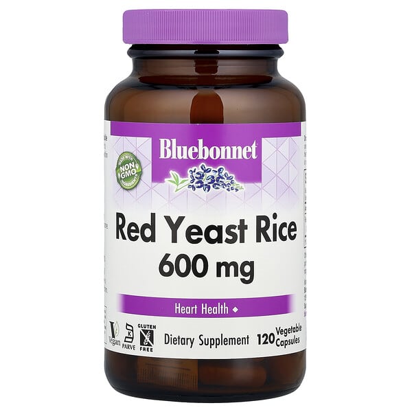 Bluebonnet Nutrition, Red Yeast Rice, 600 mg, 120 Vegetable Capsules 2 Bluebonnet Nutrition, Red Yeast Rice, 600 mg, 120 Vegetable Capsules