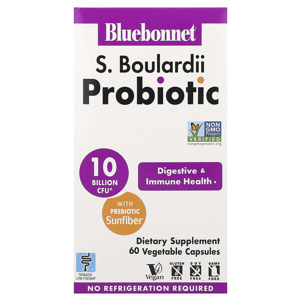 Bluebonnet Nutrition, S. Boulardii Probiotic, 60 Vegetable Capsules