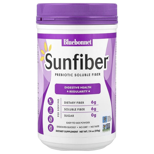 Bluebonnet Nutrition, Sunfiber®, Prebiotic Soluble Fiber, 7.4 oz (210 g) 2 Bluebonnet Nutrition, Sunfiber®, Prebiotic Soluble Fiber, 7.4 oz (210 g)