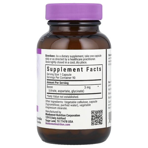 Alternative view of Bluebonnet Nutrition, Triple Boron, 90 Vegetable Capsules (3 mg per Capsule)