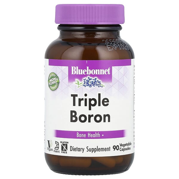 Bluebonnet Nutrition, Triple Boron, 90 Vegetable Capsules (3 mg per Capsule)