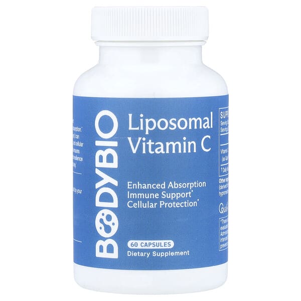 BodyBio, Liposomal Vitamin C, 60 Capsules (500 mg per Capsule)
