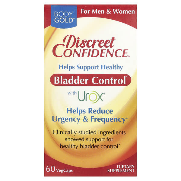 BodyGold, Discreet Confidence™, For Men & Women, 60 VegCaps