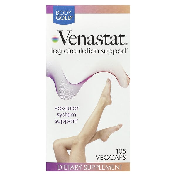 BodyGold, Venastat® Leg Circulation Support , 105 VegCaps
