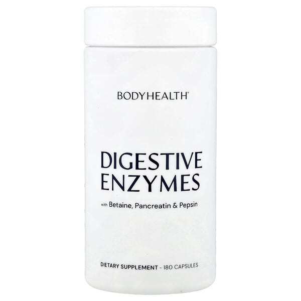 BodyHealth, Digestive Enzymes With Betaine, Pancreatin & Pepsin, 180 Capsules
