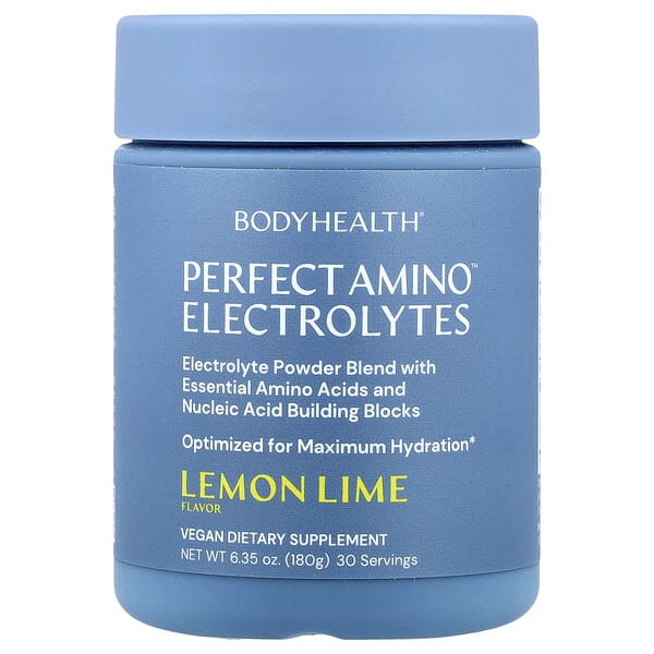 BodyHealth, Perfect Amino™ Electrolytes, Lemon Lime, 6.35 oz (180 g)