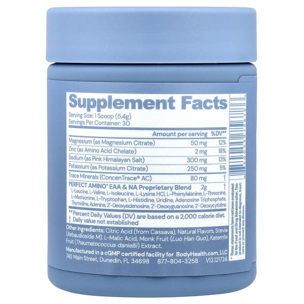 Alternative view of BodyHealth, Perfect Amino® Electrolytes, Orange, 5.7 oz (162 g)