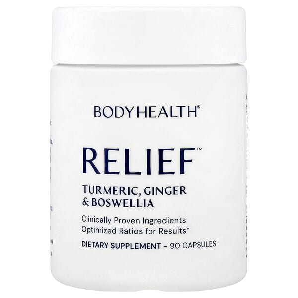 BodyHealth, Relief™, Turmeric, Ginger & Boswellia, 90 Capsules