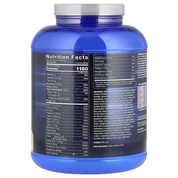 Alternative view of BodyTech, Prime Mass, High Protein Weight Gainer, Vanilla, 6 lbs (2.72 kg)
