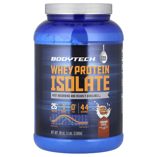 BodyTech, Whey Protein Isolate, Cinnamon Cereal, 3 lbs (1,360 g)