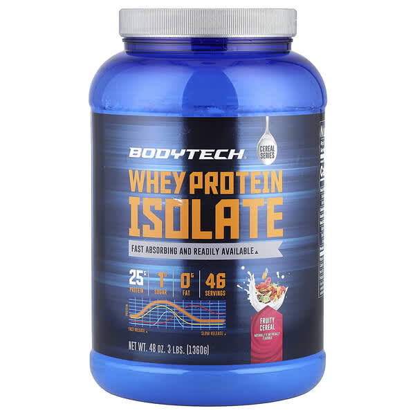 BodyTech, Whey Protein Isolate, Fruity Cereal, 3 lbs (1,360 g)
