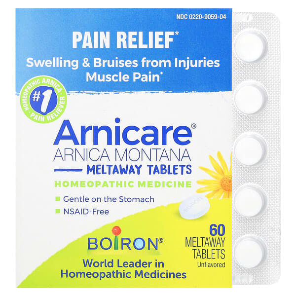 Boiron, Arnicare, Arnica Montana Meltaway Tablets, Unflavored, 60 Meltaway Tablets 4 Boiron, Arnicare, Arnica Montana Meltaway Tablets, Unflavored, 60 Meltaway Tablets