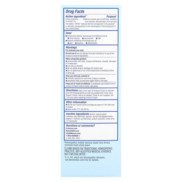 Alternative view of Boiron, Arnicare Cream, Pain Relief, Fragrance-Free, 4.2 oz (120 g)