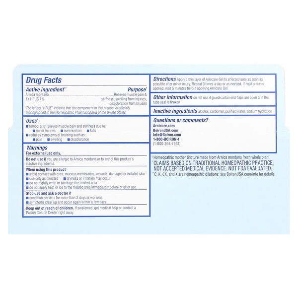 Alternative view of Boiron, Arnicare Gel, Pain Relief, Fragrance Free, 2.6 oz (75 g)