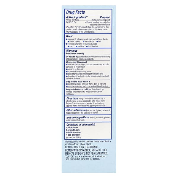 Alternative view of Boiron, Arnicare Gel, Pain Relief, Fragrance-Free, 4.2 oz (120 g)