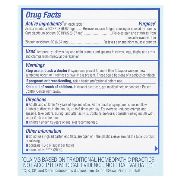 Alternative view of Boiron, Arnicare Leg Cramp Relief, Lemon, 3 Tubes, 11 Chewable Tablets Per Tube