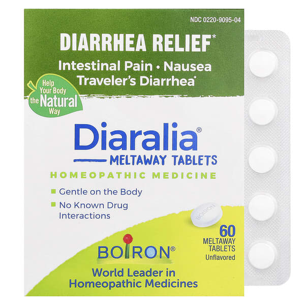 Boiron, Diaralia®, Diarrhea Relief, Unflavored, 60 Meltaway Tablets