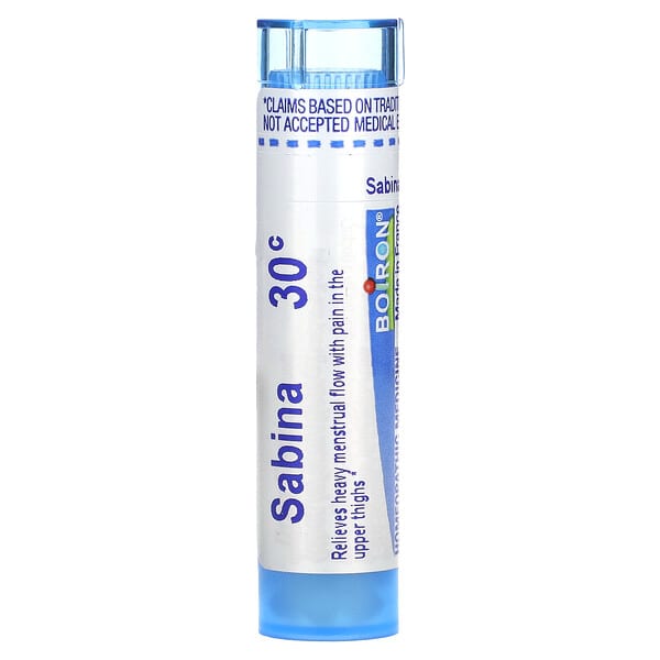 Boiron, Sabina, 30C, Menstrual Pain Relief, Approx 80 Pellets