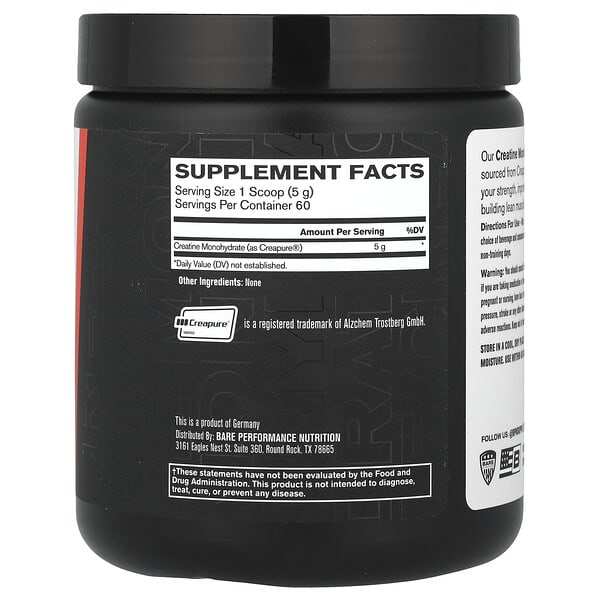 Alternative view of BPN, Creatine Monohydrate, Unflavored, 10.6 oz (300 g)