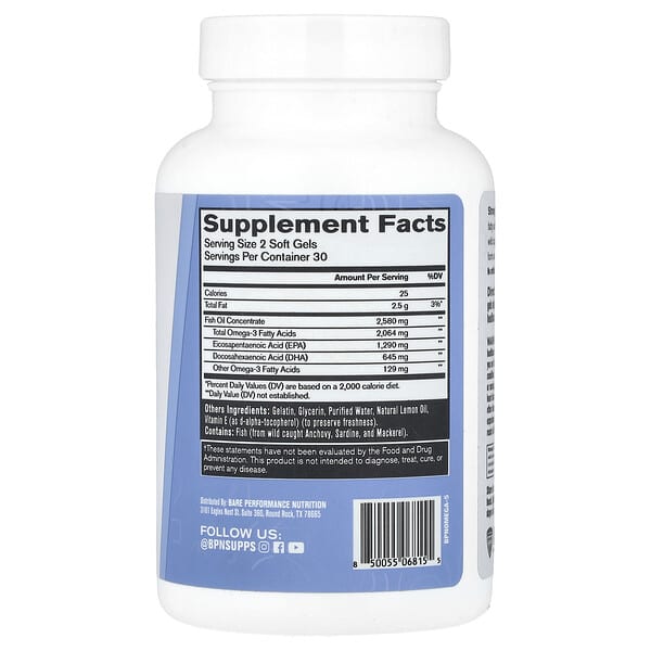 Alternative view of BPN, Strong Omega, 60 Softgels (1,290 mg per Softgel)