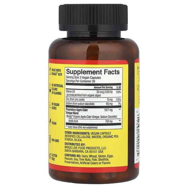 Alternative view of Bragg, Apple Cider Vinegar , 90 Capsules