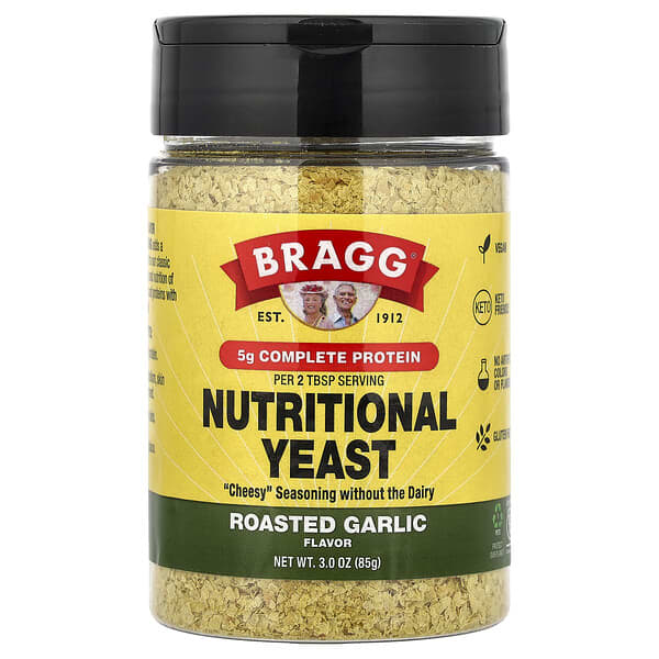 Bragg, Nutritional Yeast, Roasted Garlic, 3 oz (85 g)