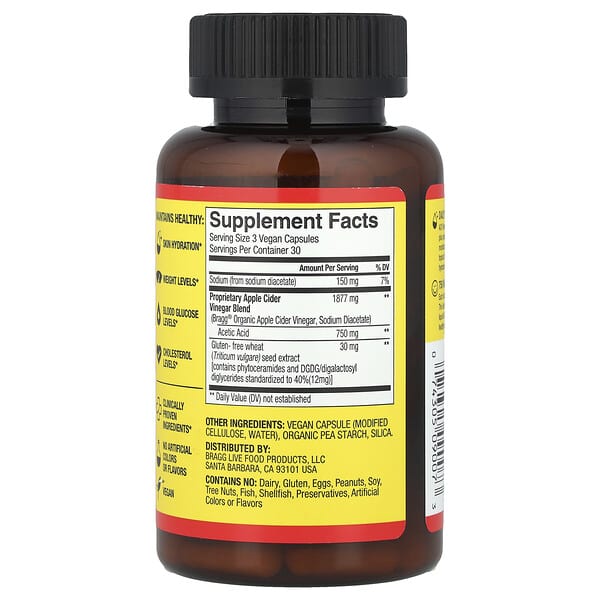Alternative view of Bragg, Renew, Apple Cider Vinegar + Phytoceramides, 90 Capsules