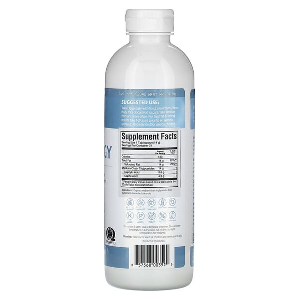Alternative view of BrainMD, Brain MCT Energy Organic Oil, 16 fl oz (473 ml)
