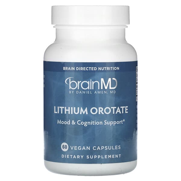 BrainMD, Lithium Orotate, 5 mg , 60 Vegan Capsules