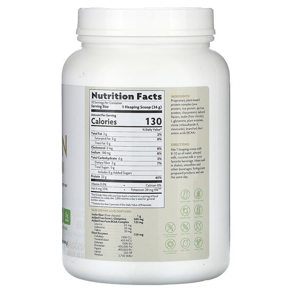 Alternative view of BrainMD, Omni Protein, Plant-Based Protein Powder, Vanilla, 2.38 lbs (1,080 g)