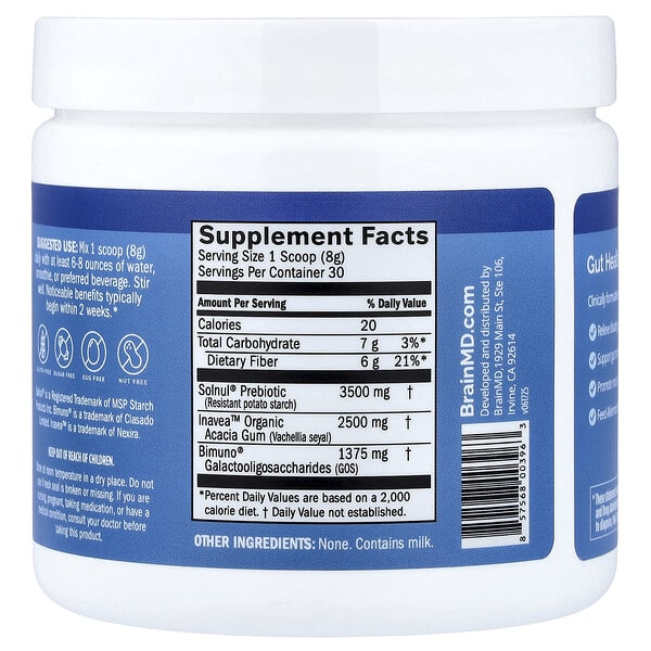 Alternative view of BrainMD, PreBrainBiotics, 8.47 oz (241.3 g)