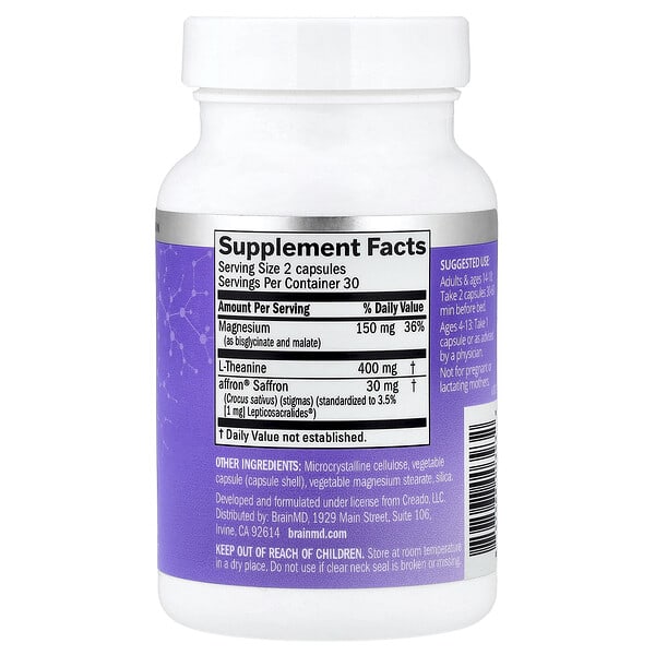 Alternative view of BrainMD, Quiet My Mind Sleep, 60 Vegan Capsules