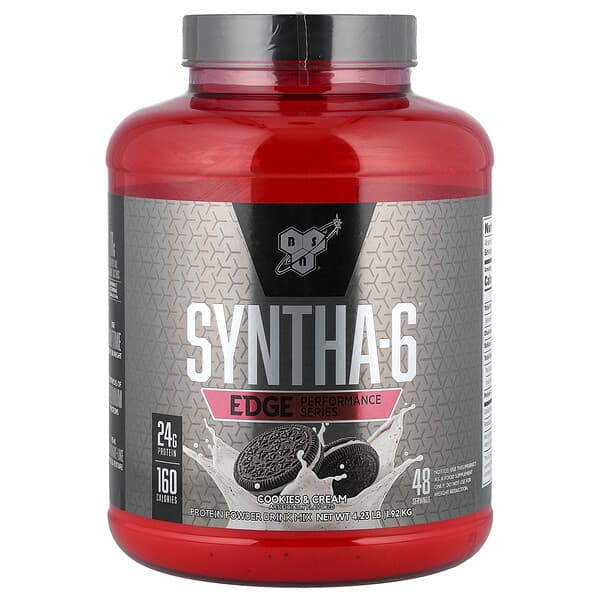 BSN, Syntha-6® Edge, Protein Powder Drink Mix, Cookies & Cream, 4.23 lb (1.92 kg)