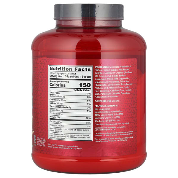 Alternative view of BSN, Syntha-6® Isolate, Protein Powder Drink Mix, Vanilla Ice Cream, 4.02 lbs (1.82 kg)