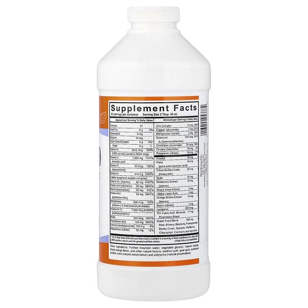 Alternative view of Buried Treasure, Liquid Advantage®, VM100 Daily Multi, Citrus Sunrise, 33 fl oz (976 ml)
