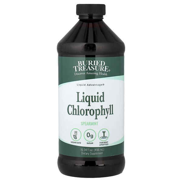 Buried Treasure, Liquid Chlorophyll, Spearmint, 16.54 fl oz (496 ml)