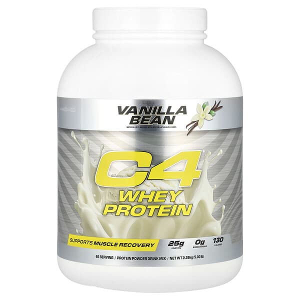 C4 / Cellucor, C4® Whey Protein, Vanilla Bean, 5.02 lb (2.28 kg)