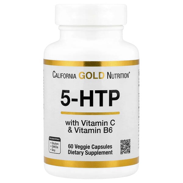 California Gold Nutrition, 5-HTP with Vitamin B6 & Vitamin C, 60 Veggie Capsules