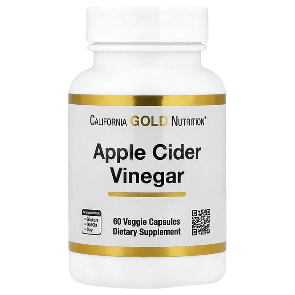 California Gold Nutrition, Apple Cider Vinegar, 60 Veggie Capsules (450 mg per Capsule)