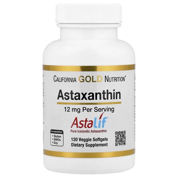 California Gold Nutrition, Astaxanthin, Astalif® Pure Icelandic, 12 mg, 120 Veggie Softgels
